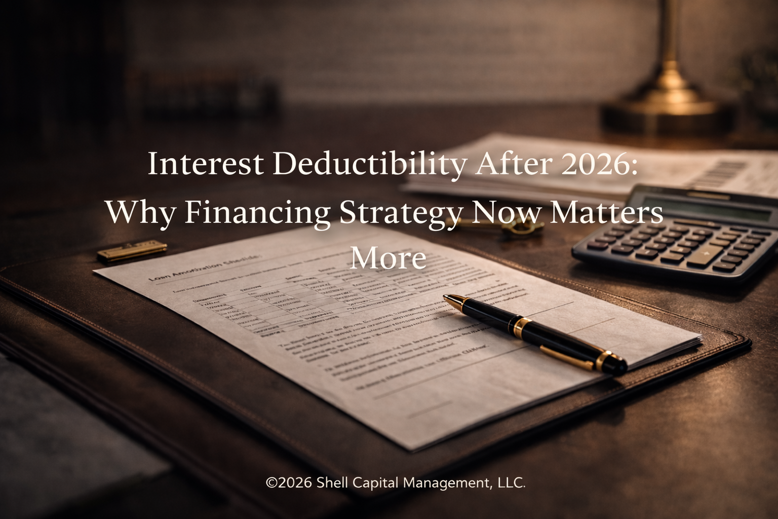 Interest Deductibility After 2026: Why Financing Strategy Now Matters More